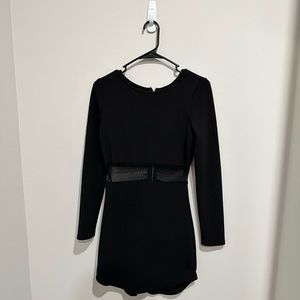 black dress with mesh